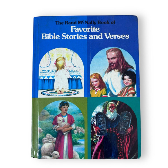 The Rand McNally Book Of Favorite Bible Stories And Verses Vintage - Picture 1 of 13